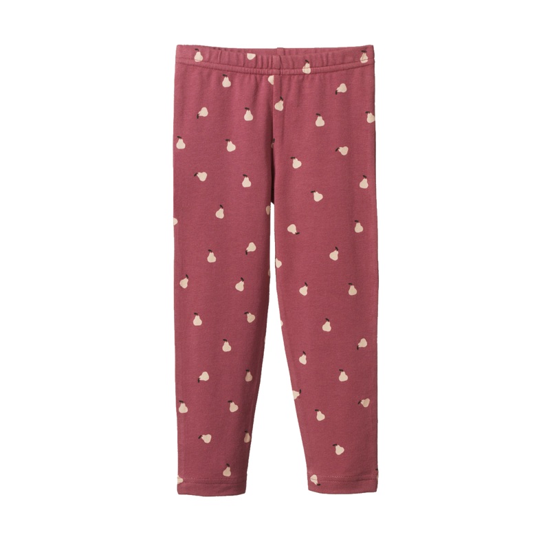 Nature Baby Leggings petite pear rhubarb Print
