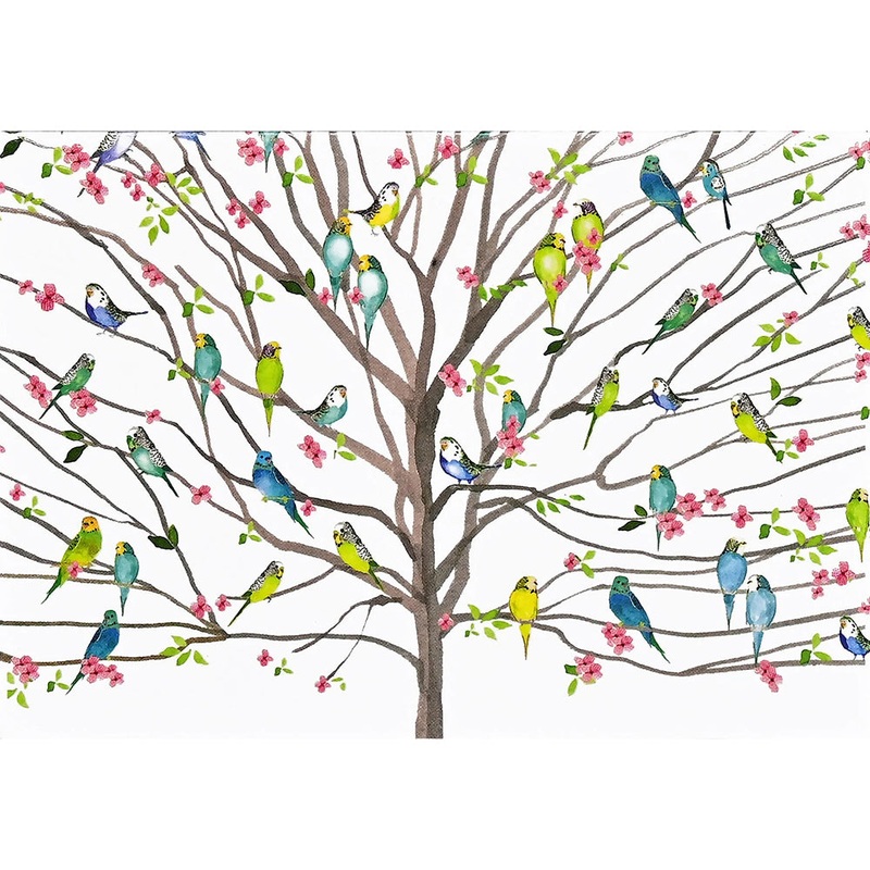 Tree of Budgies Boxed Note Card Set 343154