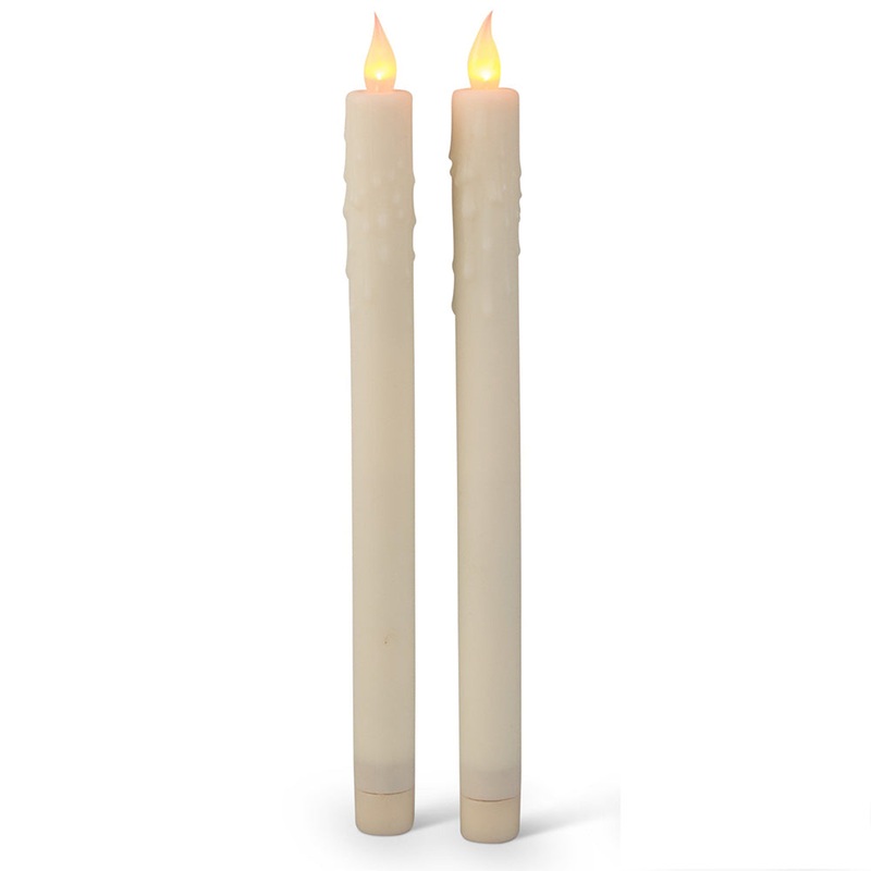 2-Piece LED Taper Candles Set 43213