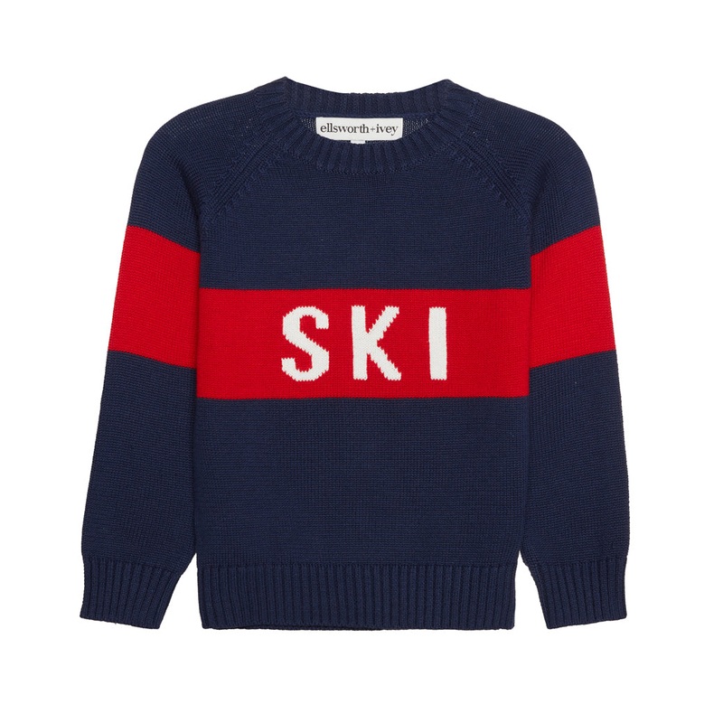 Childrens Block Ski Crewneck Sweater