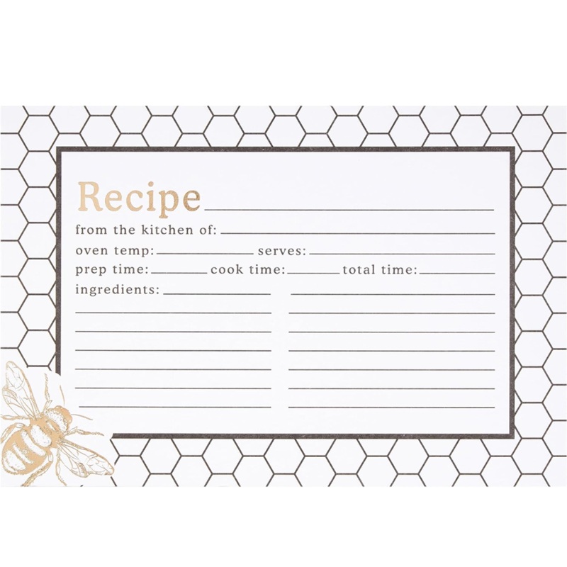 Honeycomb Hive Recipe Cards Q12-25361