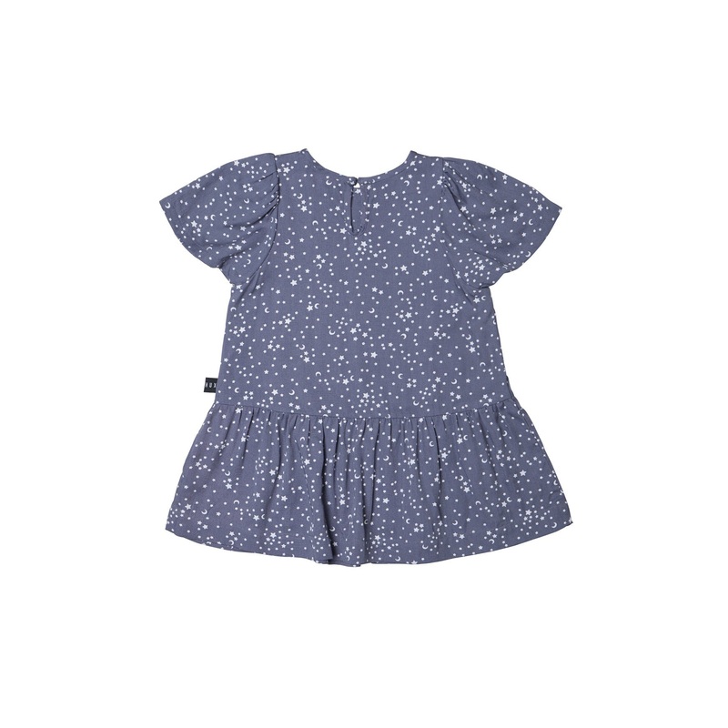 Huxbaby Star Tencel Mia Dress in blue