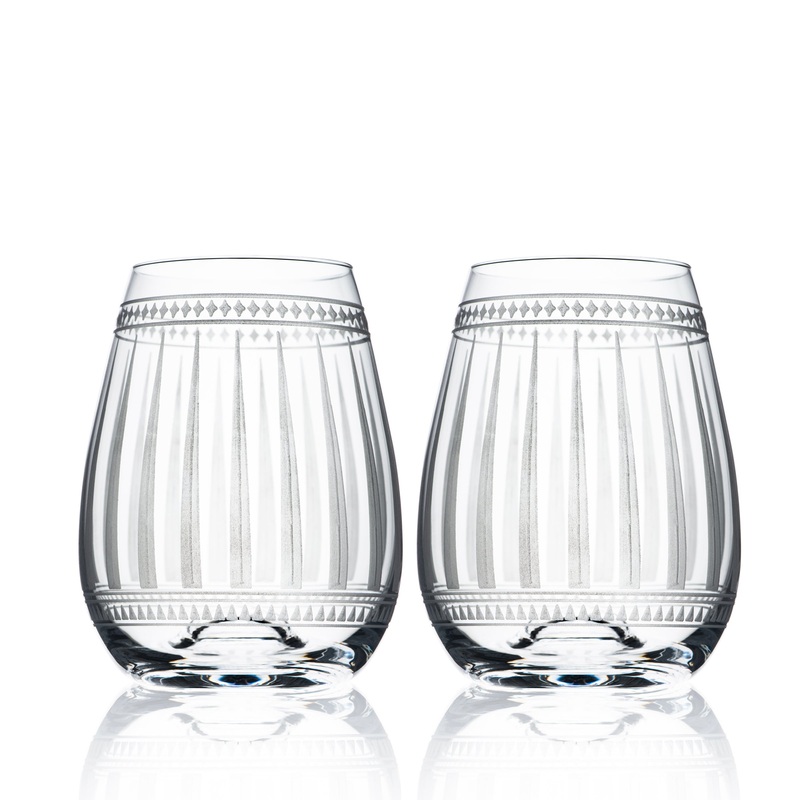 Marrakech Stemless Wine Glasses, Set of 2
