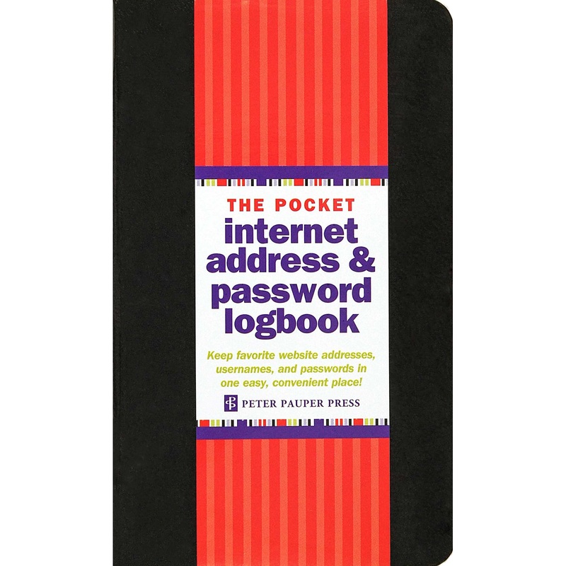 Personal Internet Address and Password Logbook 303257