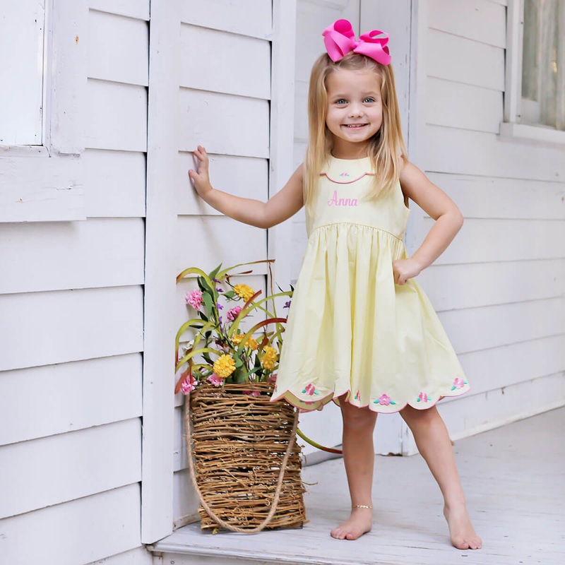 Simply Spring Flowers Yellow Lena Dress