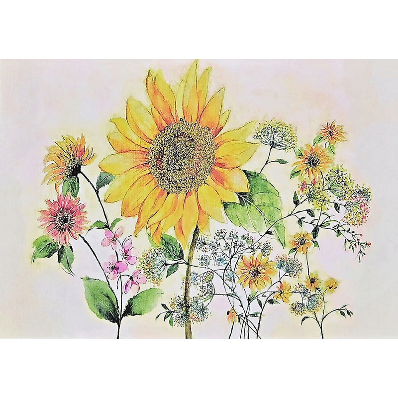 Watercolor Sunflower Boxed Note Card Set 343161