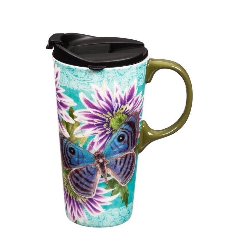 Butterfly Welcome Ceramic Travel Cup 3CTC017877F