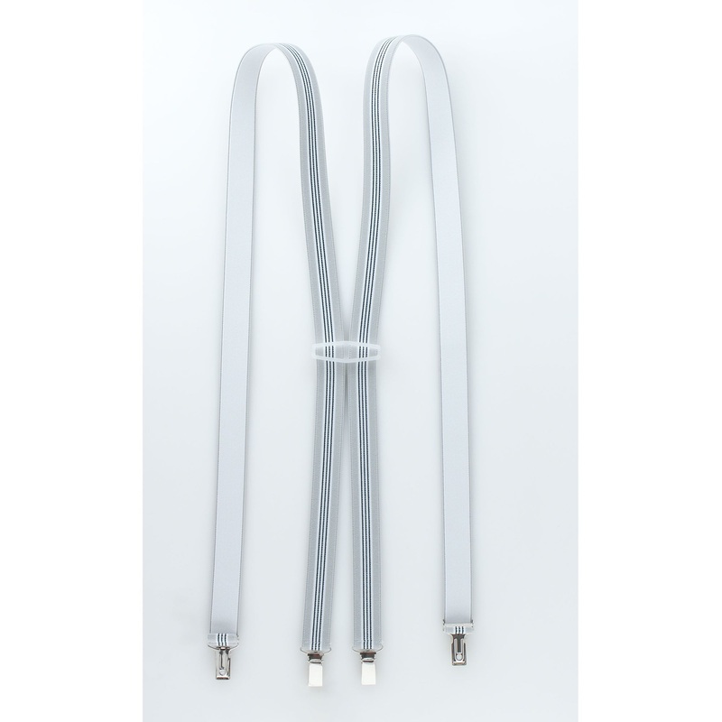 Gray Stripe Suspenders Clip On S1CP S2CP S3CP