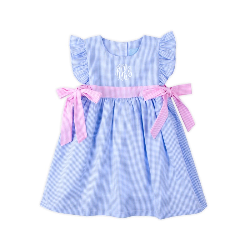 Light Blue & Pink Gingham Avery Dress