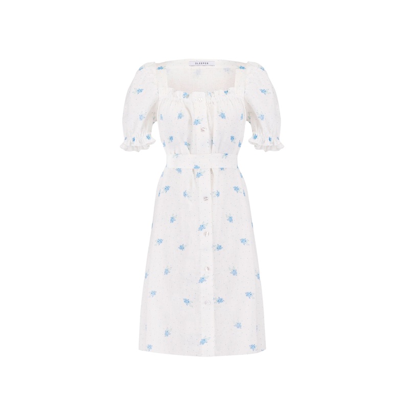 Brigitte Mini Dress in Linum