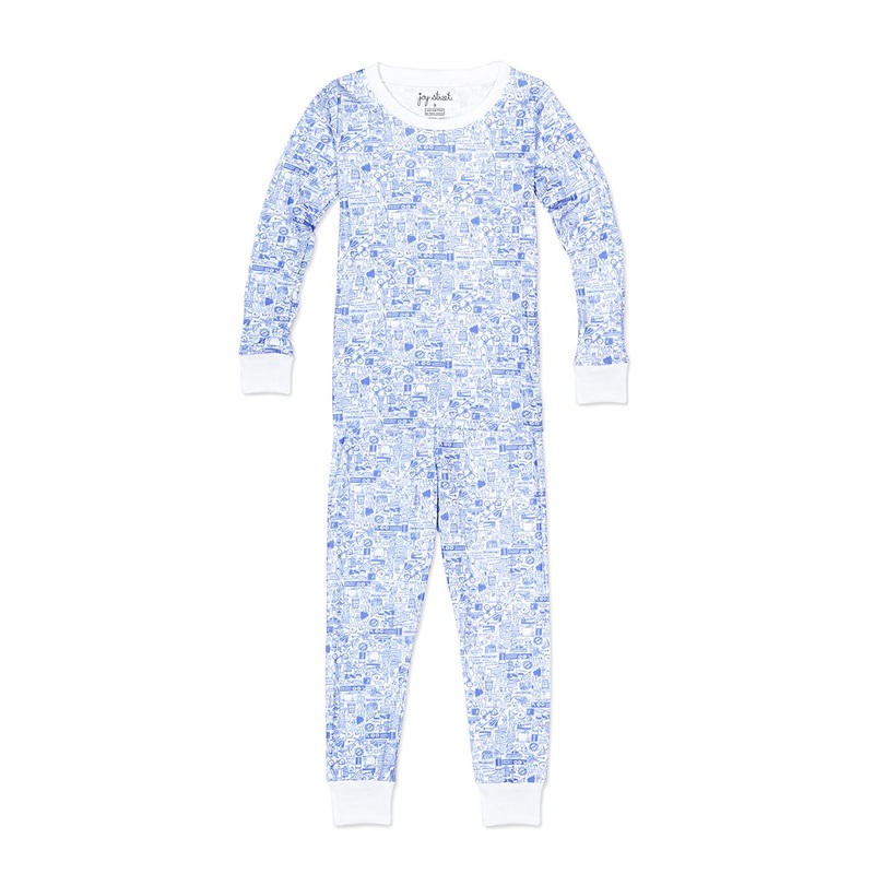 New York City Two Piece Kids Pajamas in NYC Blue