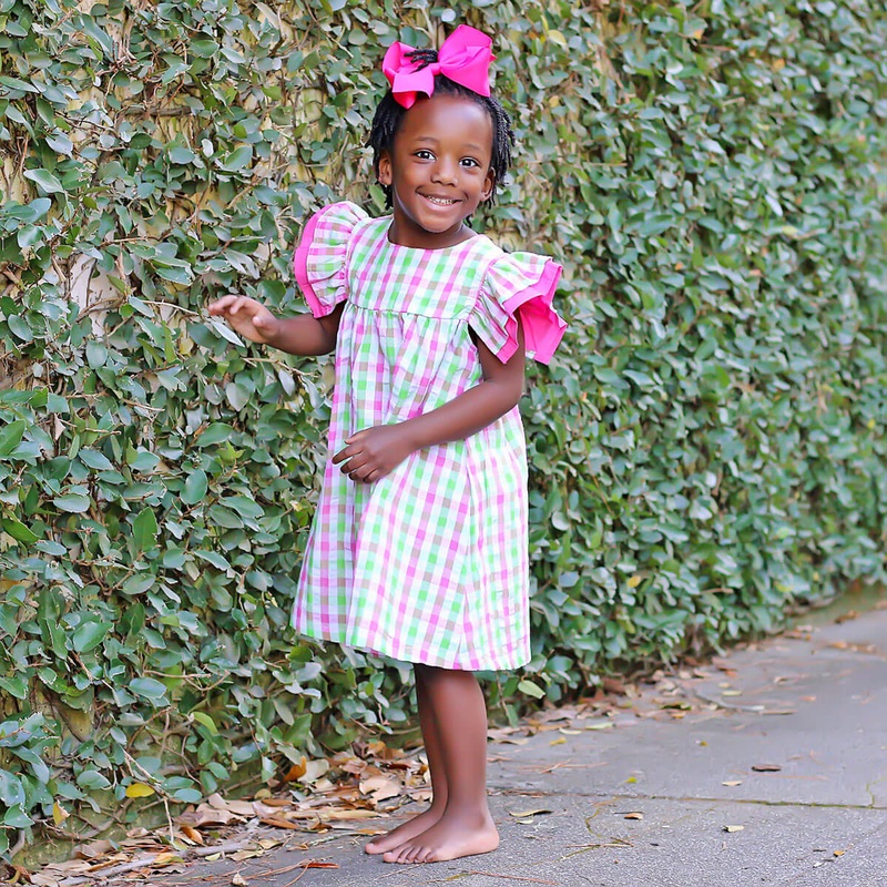 Pink and Green Plaid Maeve Dress