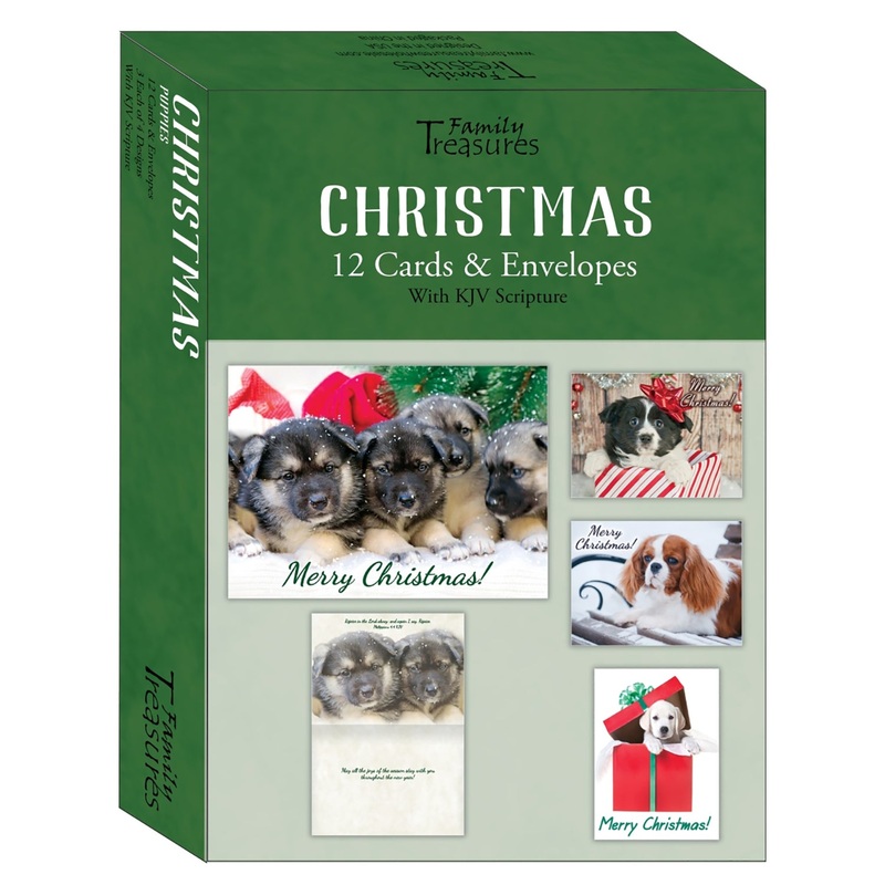 Puppies Christmas Boxed Cards FT22447