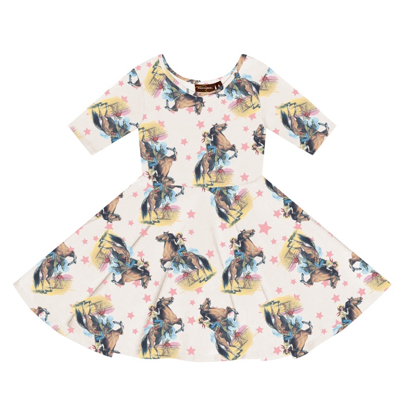 Rock your baby belle starr waisted dress in multi colour