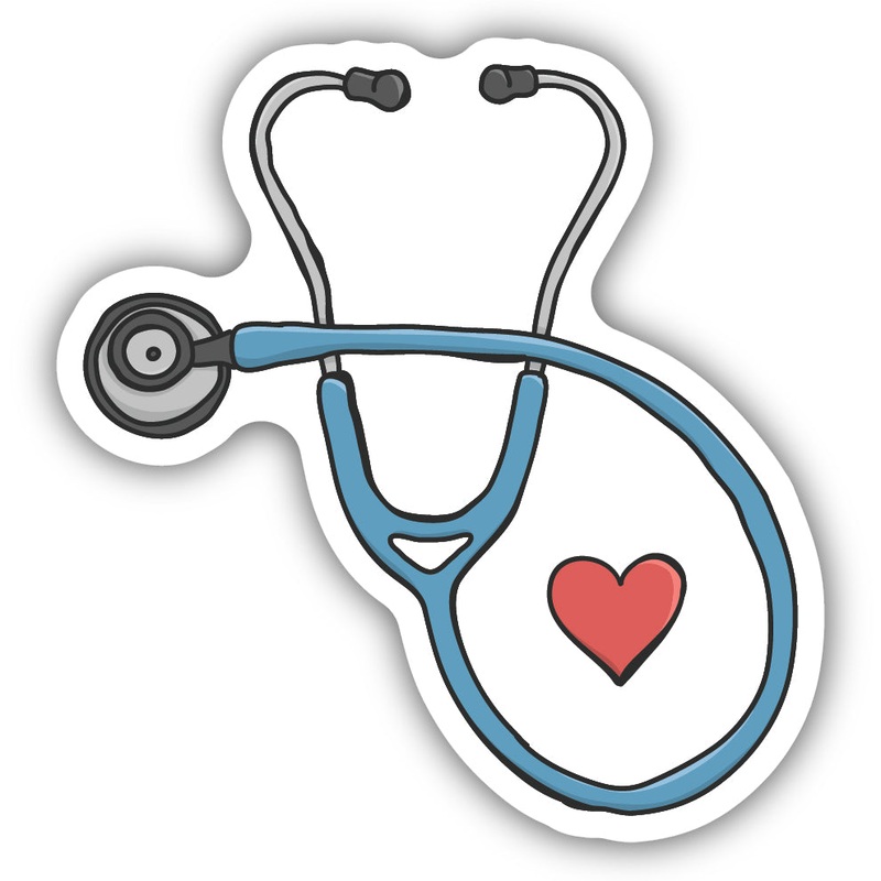 Stethoscope with Heart Sticker 1213-LSTK