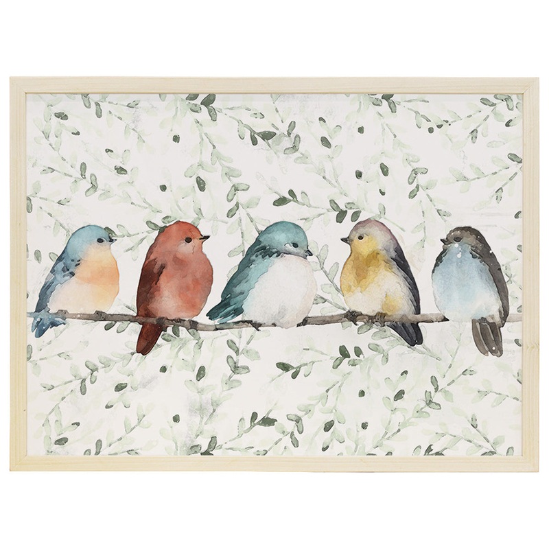 Birds Leaf Pattern Thin Frame Art TFR1089