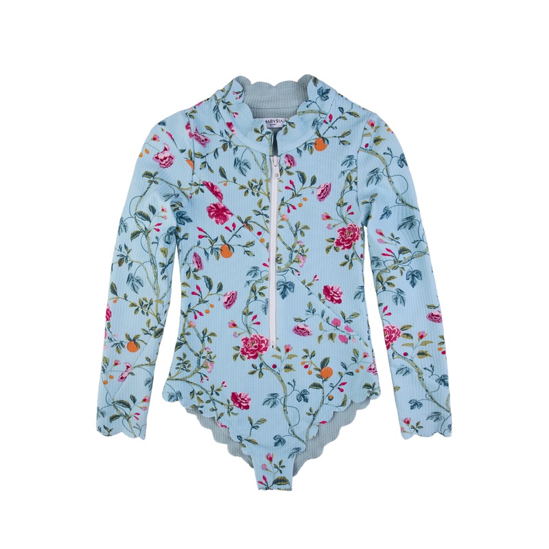 Bumby North Sea Rashguard in Blue Floral