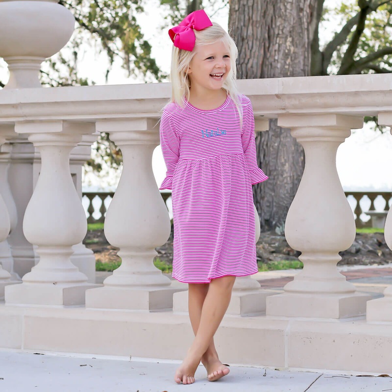 Hot Pink Stripe Sophia Dress