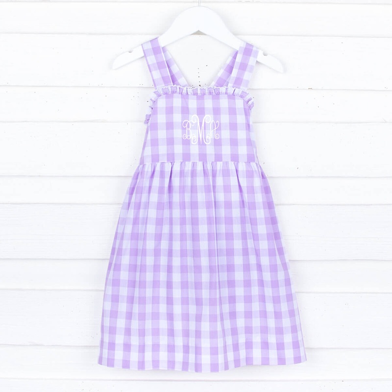 Lavender Check Mia Dress
