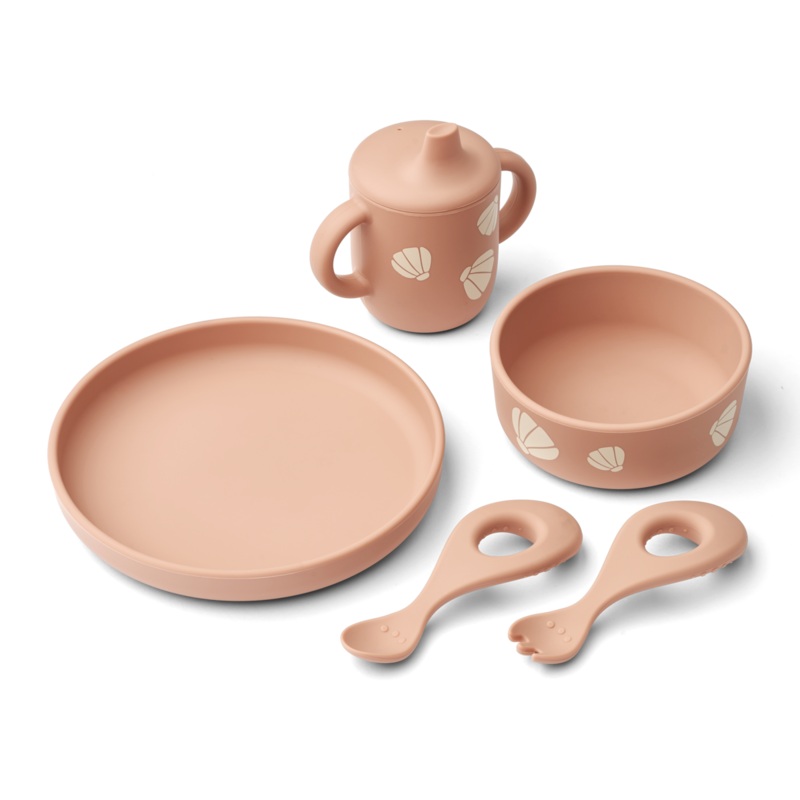 Liewood Ryle Printed Tableware Set | Shell