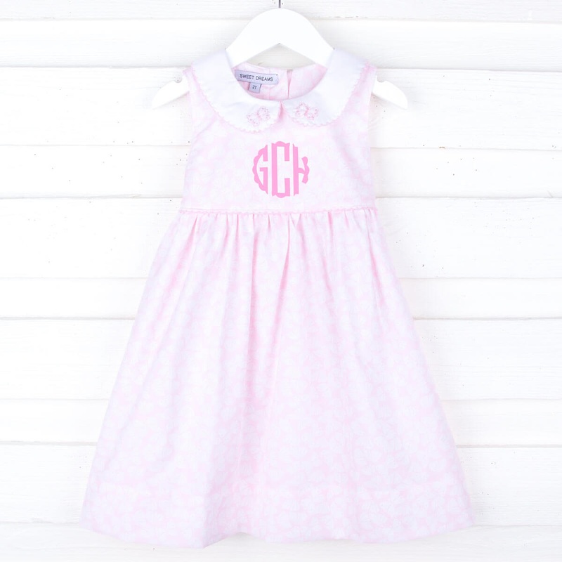 Pink Butterfly Embroidered Dress