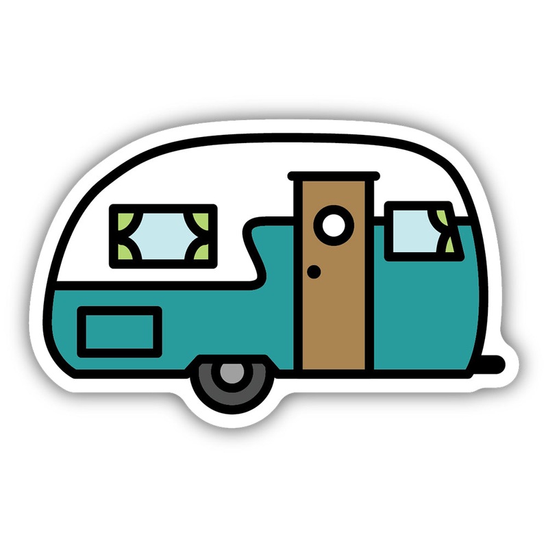 Retro Camper Sticker 0572-LSTK