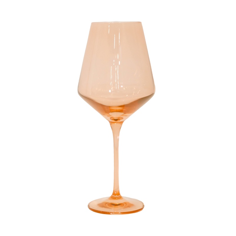 Wine Stemware, Set of 6 Blush Pink