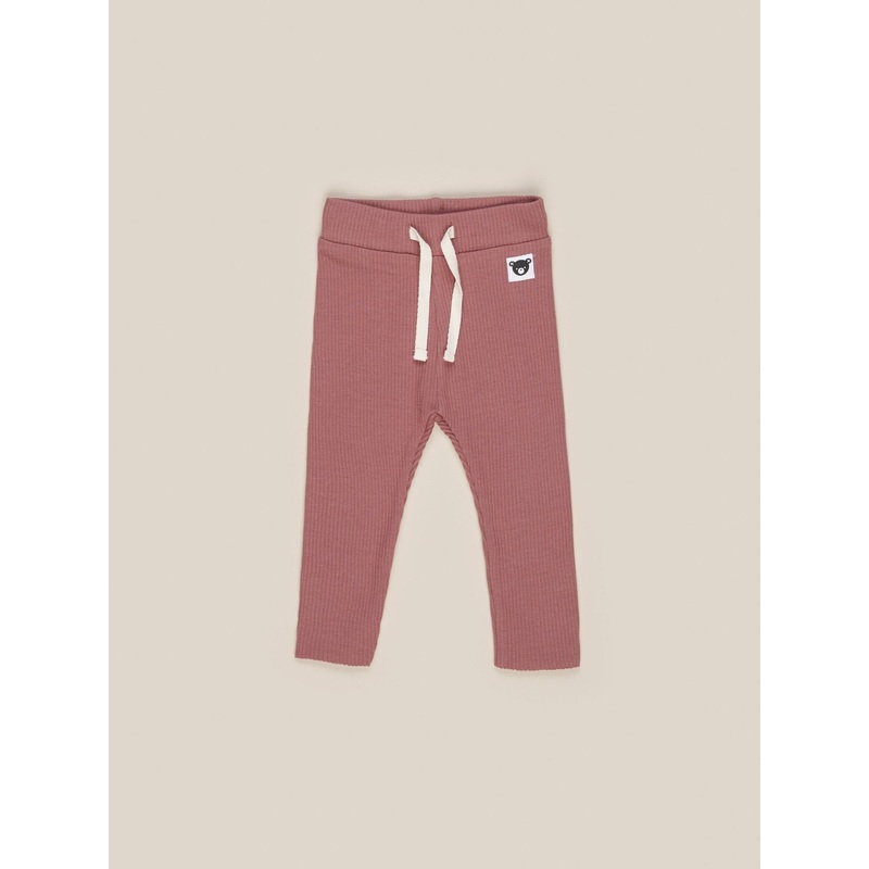 Huxbaby Rib leggings plum in pink