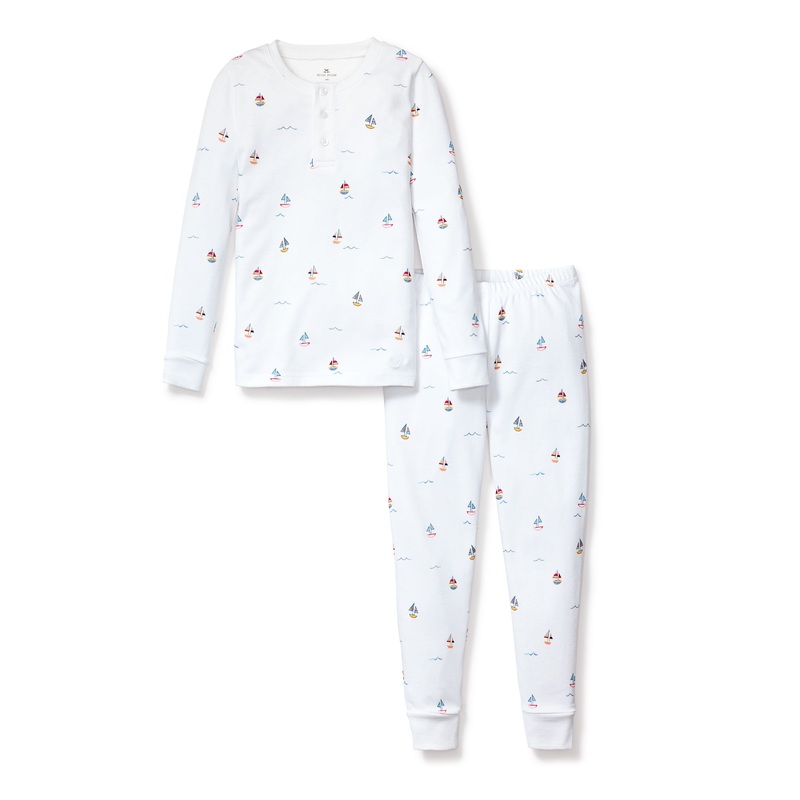 Kids Pima Snug Fit Pajama Set in Bateau