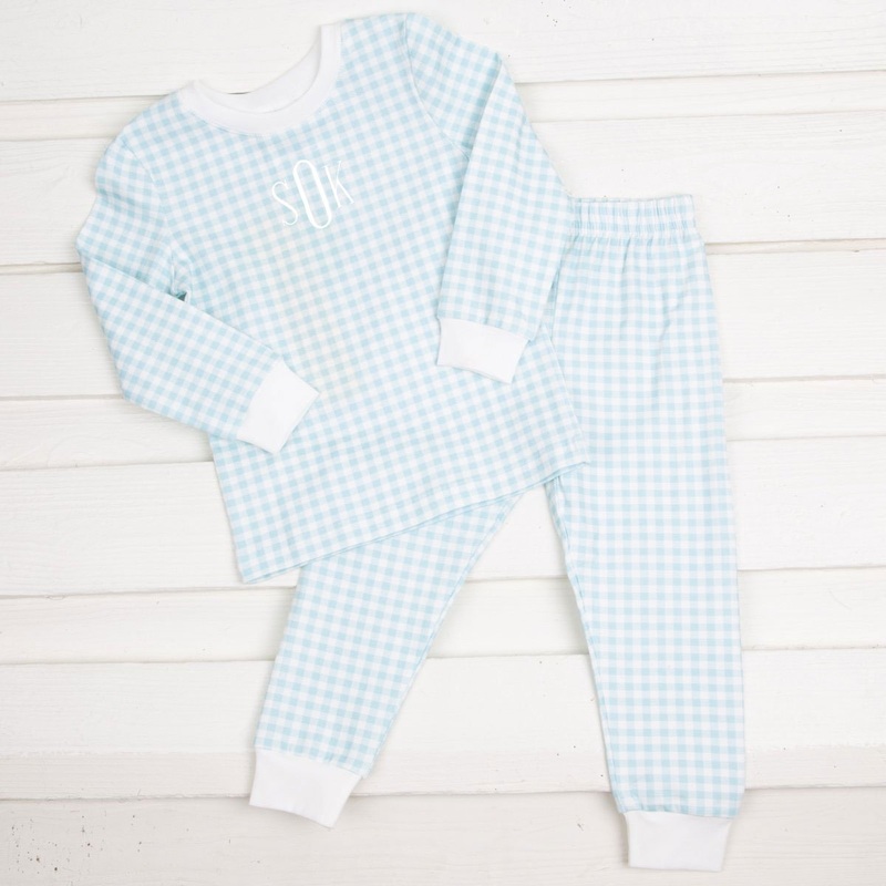 Light Blue Gingham Pajamas