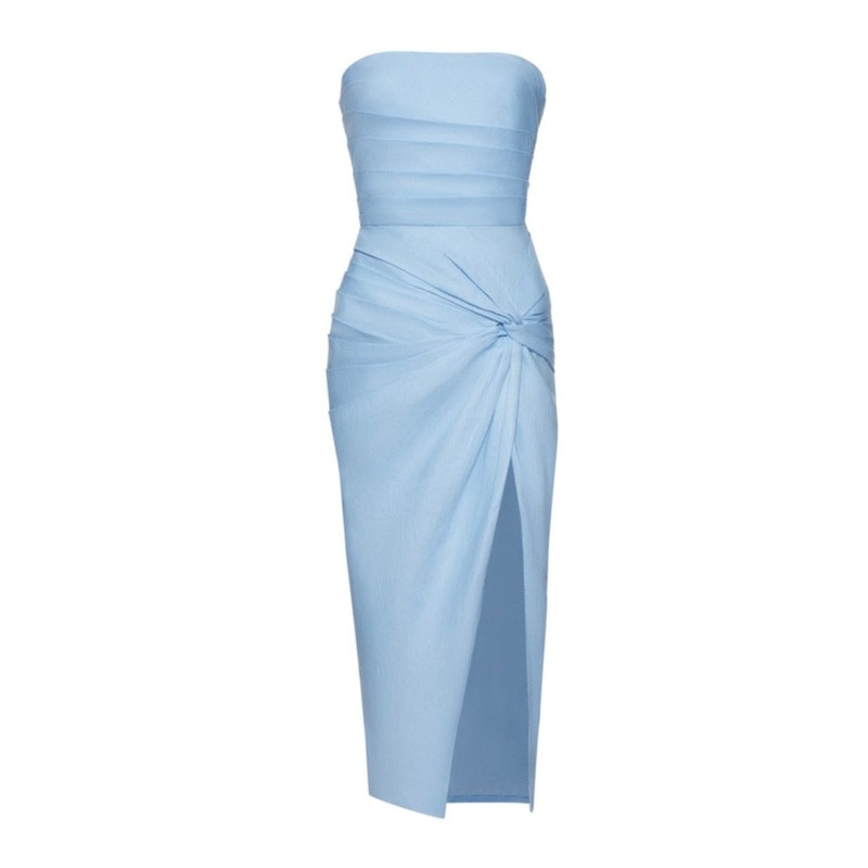Nikki Cotton Draped Dress