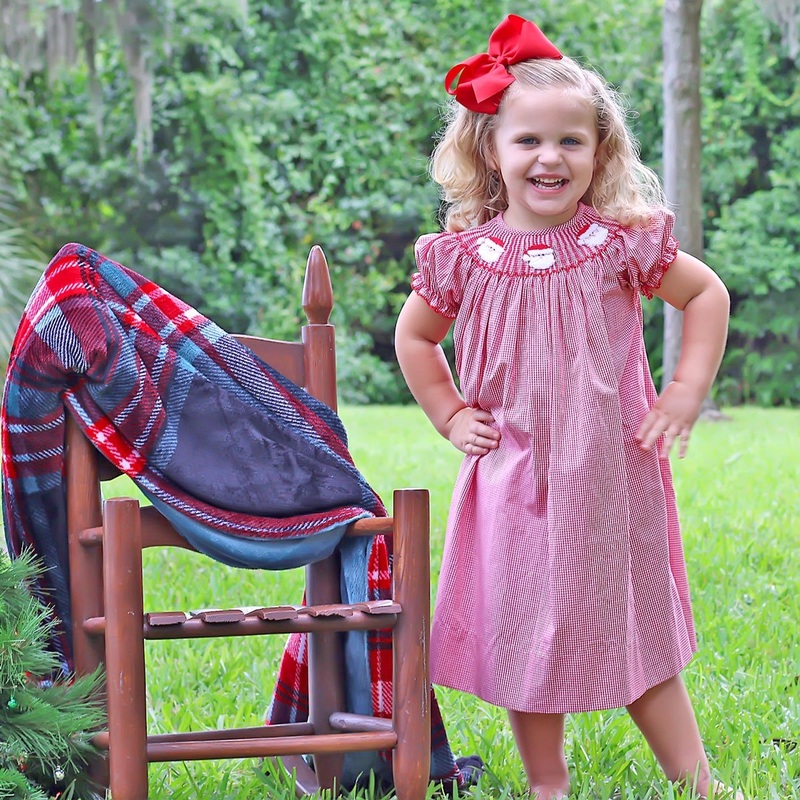 Santa's Favorite Smocked Bishop Dress