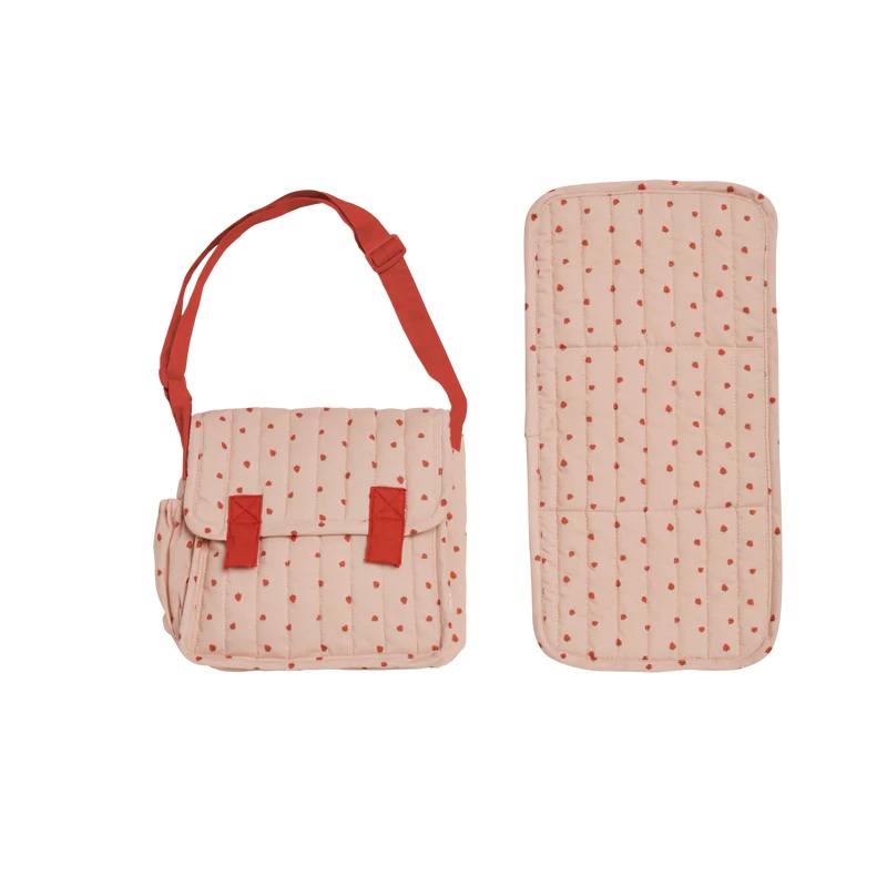 Carrie Convertible Changing Bag & Mat | Strawberry