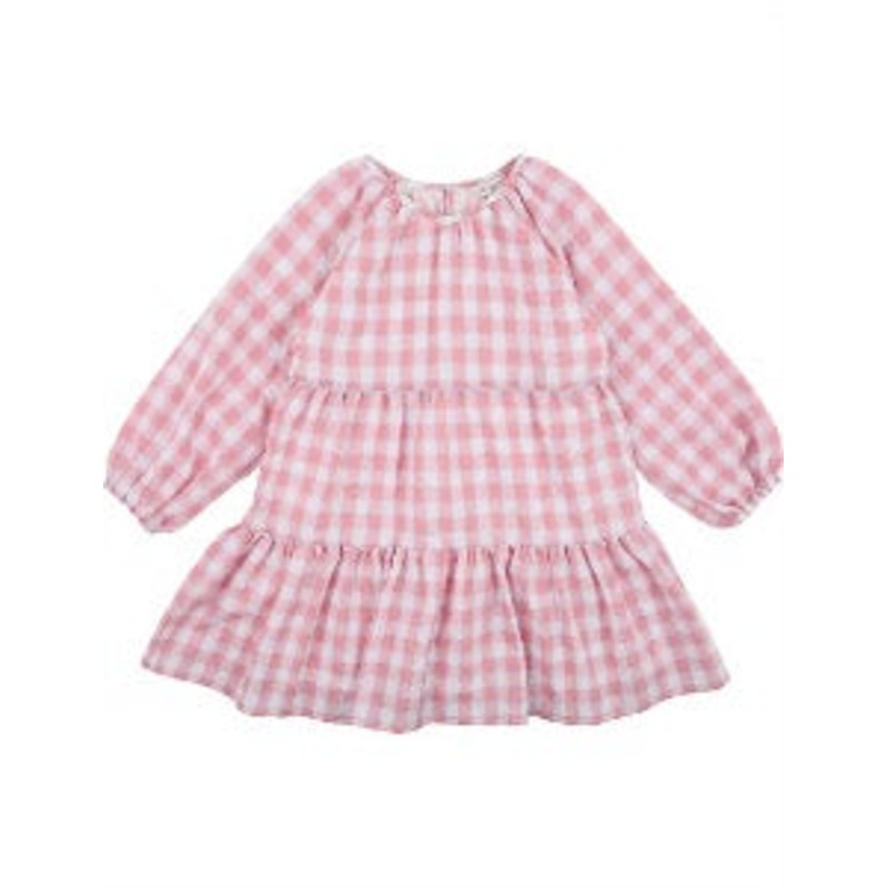 Fox & Finch Everglade gingham dress in pink
