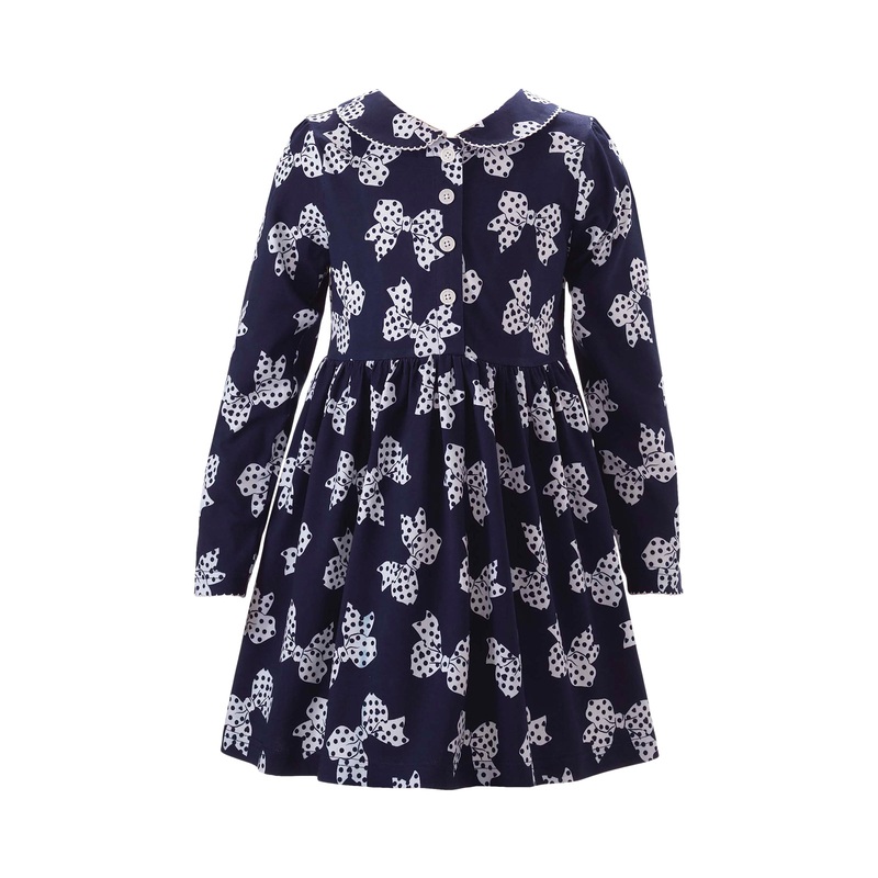 Polka Dot Bow Jersey Dress