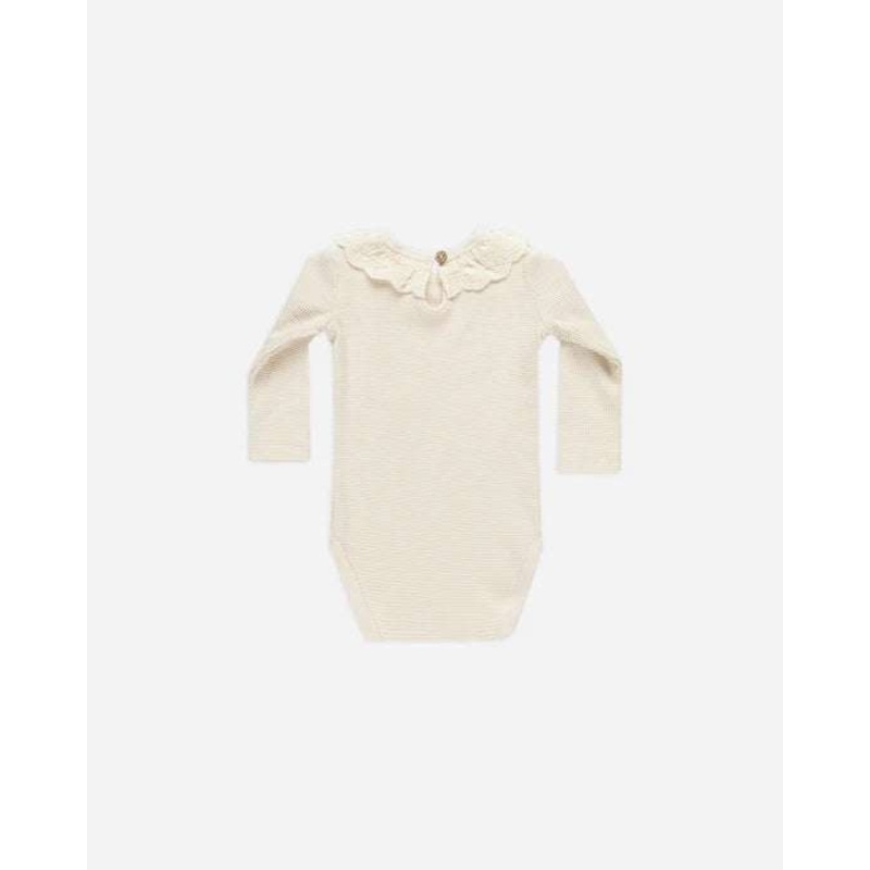 Ruffle Collar Bodysuit - Natural