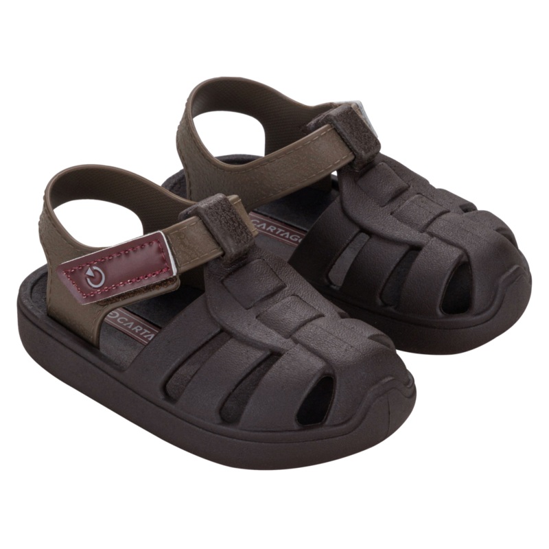 Oslo Sand Baby Sandal - Brown/Burgundy