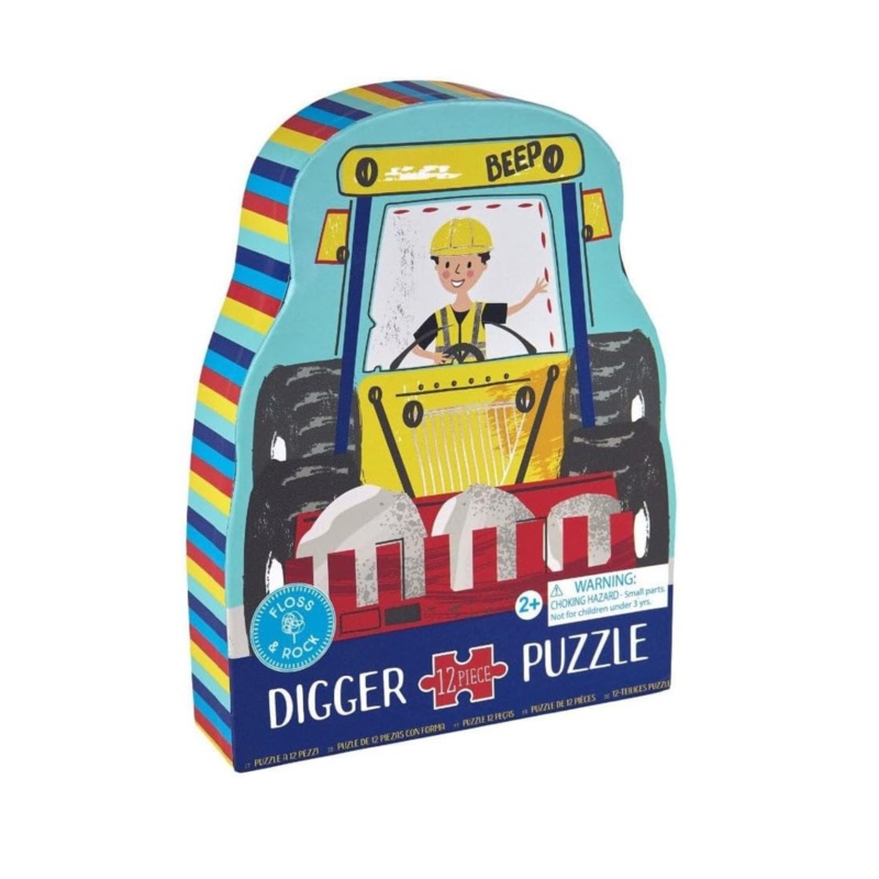 Floss & Rock 12 Pc Shaped Jigsaw Puzzle  Construction