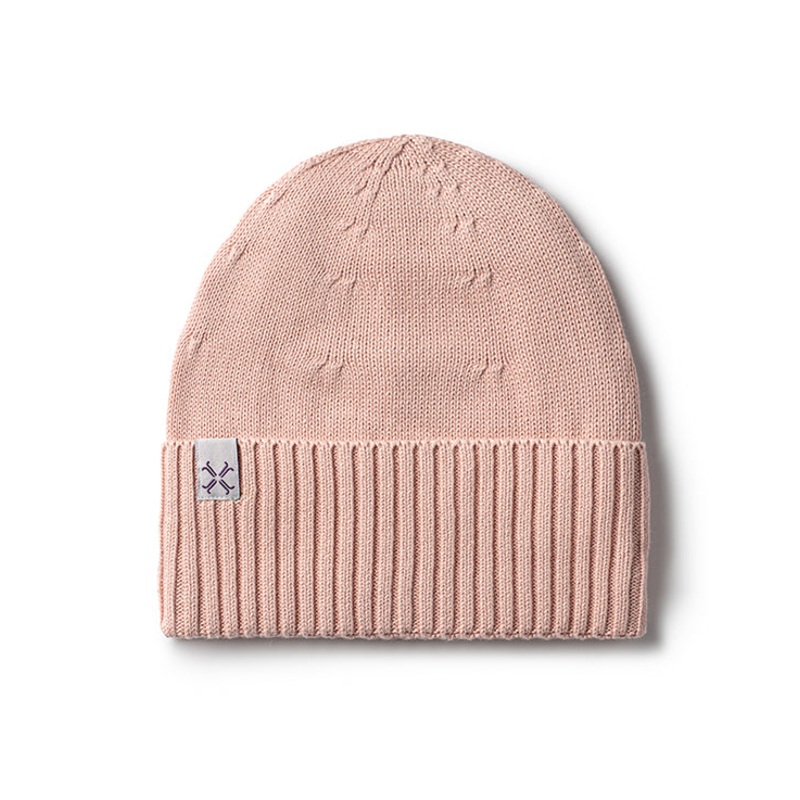 Baby Girl Beanie | Jacqueline & Jac | Flat Cuffed | Blush