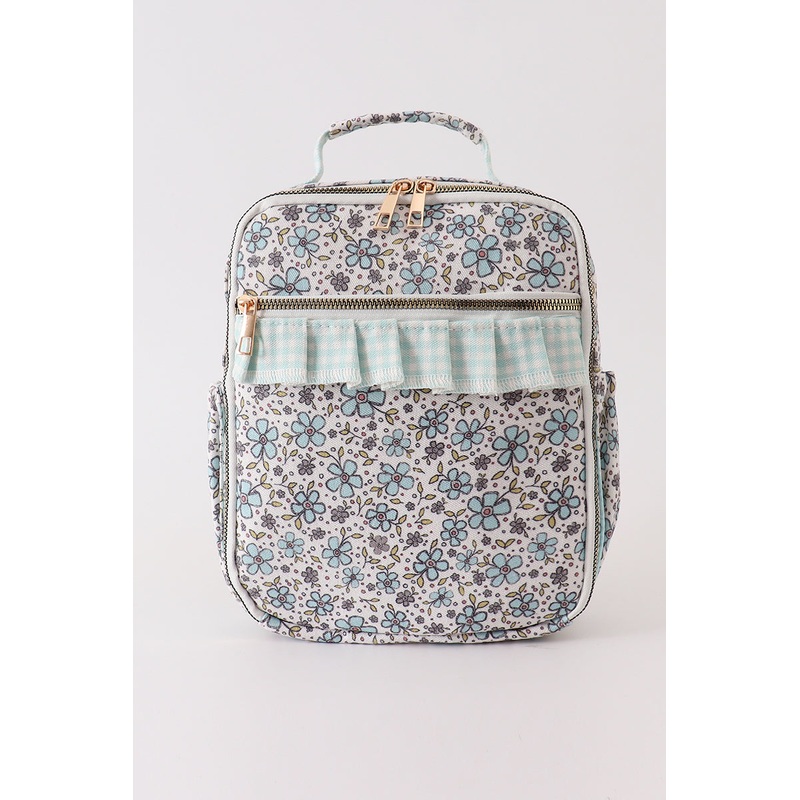 Green floral ruffle lunch bag BCOJ237078877594