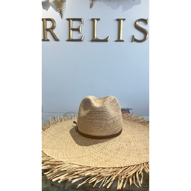 SALE Straw Hat Tobacco Strap