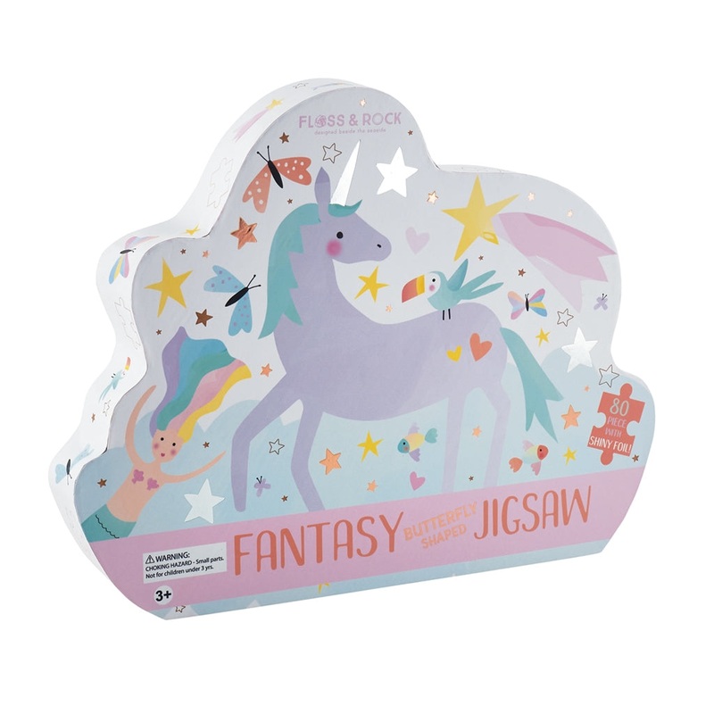 Fantasy 80pc  Butterfly Shaped Jigsaw with Shaped Box