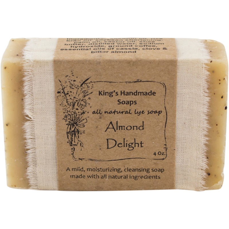 King's Handmade All Natural Almond Delight Lye Bar Soap 07374291