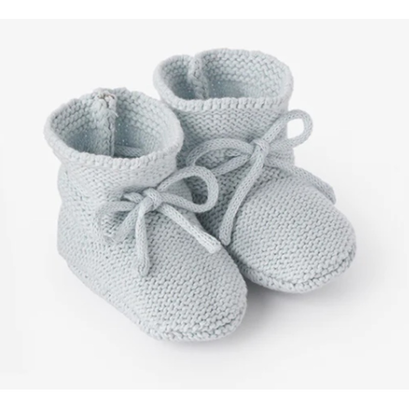 Pale Blue Knit Booties
