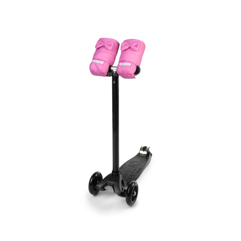 Kids Scooter Warmmuffs - Hot Pink Bows