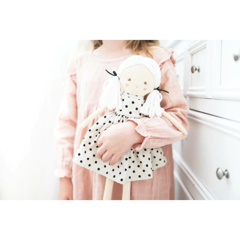 Alimrose - Frankie Doll- Black Linen Spot