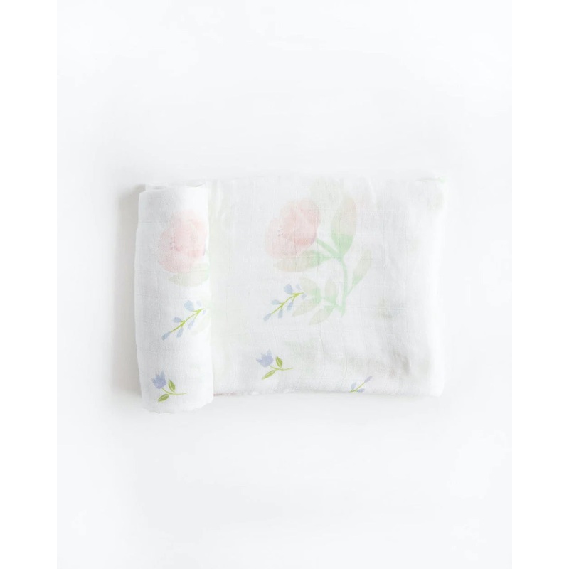 Pink Peony Deluxe Muslin Swaddle Single