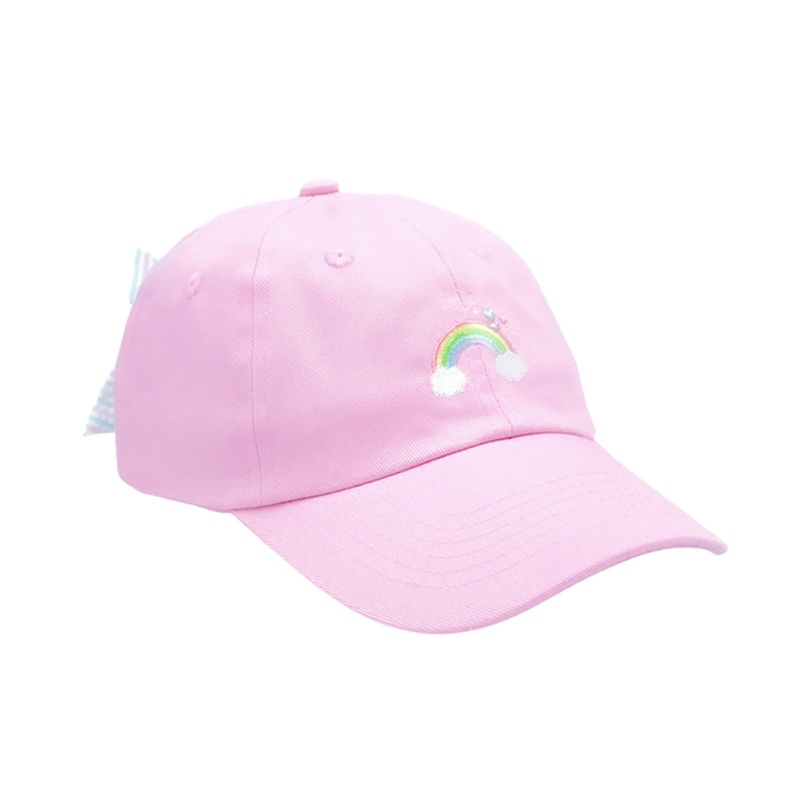 Rainbow Bow Baseball Hat (Girls)