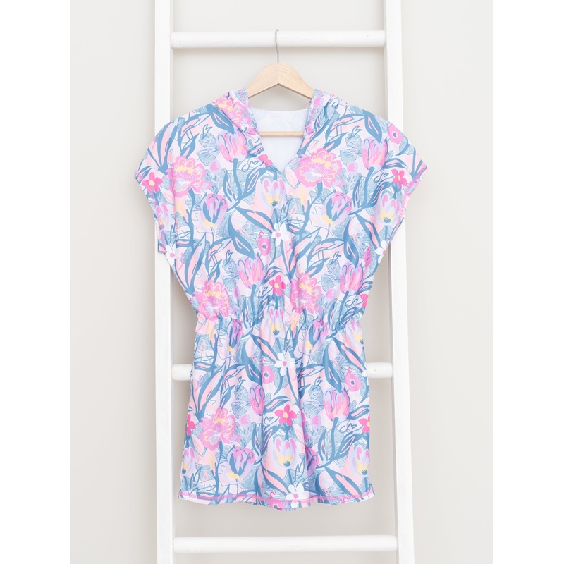 Watercolor Floral Swimsuit Cover-Up