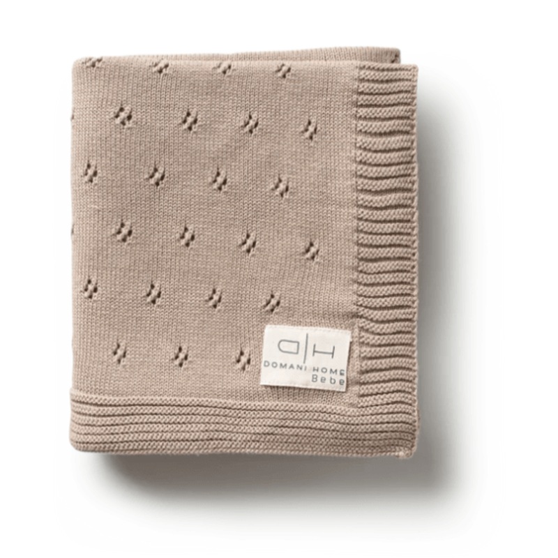 Domani Home Flower Pointelle Knit Blanket